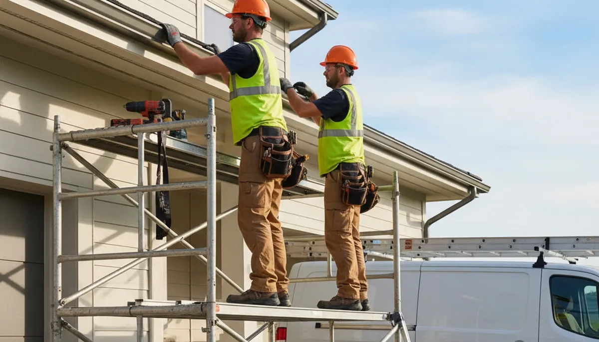 Gutter installation in Indianapolis, IN by FX Remodeling & Exteriors for home drainage protection